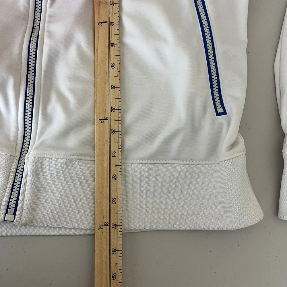 The North Face‎ Mens Full Zip Track Jacket White Blue Trim Red Logo Size Large